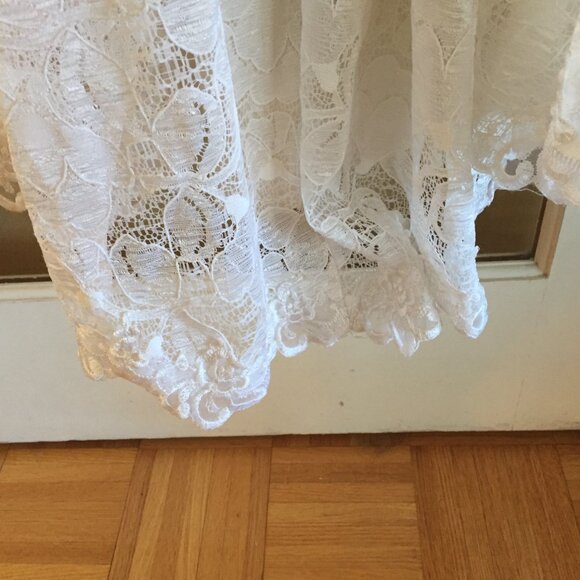 Handmade Custom Designed One-of-a-Kind High-Low Wedding Dress - Picture 8 of 9